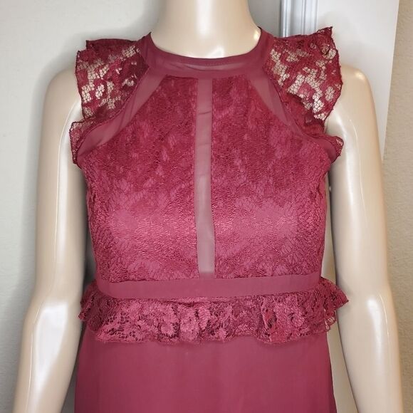 Bari Jay wine color JUNIOR BRIDESMAID dress - Picture 8 of 8